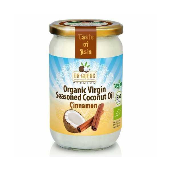 Ulei de cocos condimentat cu scortisoara bio 190ml Dr. Goerg