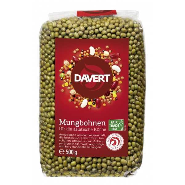 Fasole mung bio Fairtrade 500g Davert