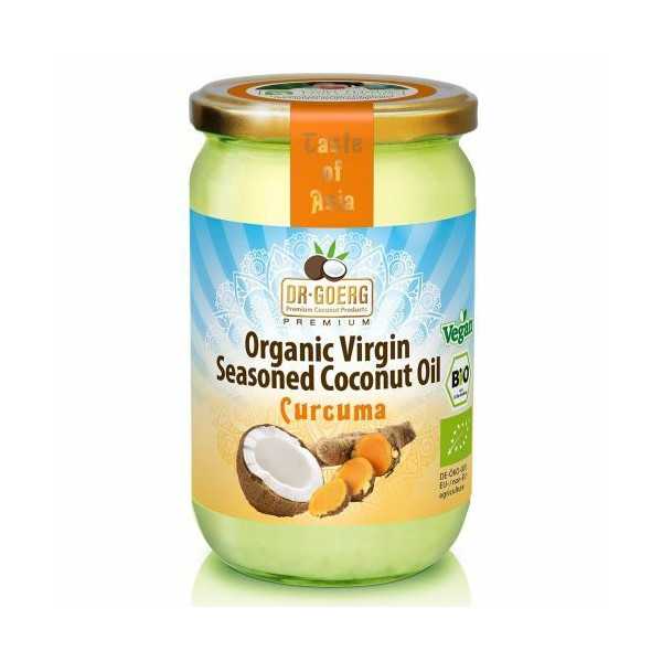 Ulei de cocos condimentat cu turmeric bio 190ml Dr. Goerg
